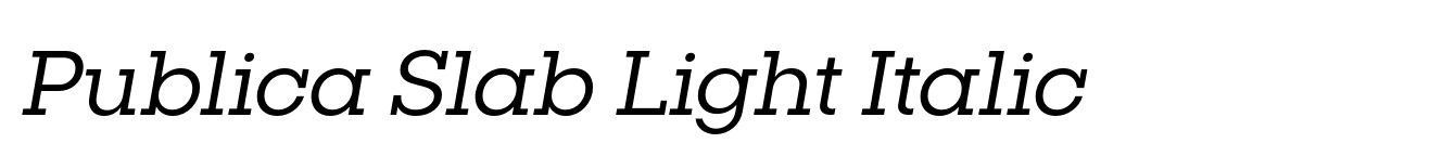 Publica Slab Light Italic